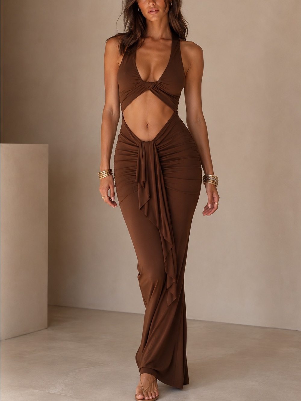 Reversible Muse Chocolate Maxi Dress